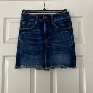 american eagle hi-rise mini jean skirt